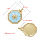 fashion geometric jewelry accessories pendant star moon octagon zircon cooper pendantpicture10
