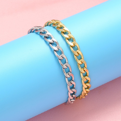 Bijoux de boucle de perle de mode bracelet de chaîne de cuivre Bracelet de chaîne cubaine bijoux hip hop's discount tags