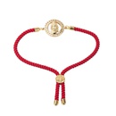 fashion copper microinlaid zircon red rope drawstring adjustable hand rope braceletpicture11