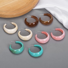 New acrylic retro geometric C-shaped earrings fashion simple earrings