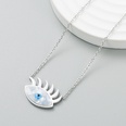 mode nouveau pendentif oeil bleu titane acier chane clavicule collier accessoirespicture13