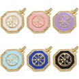 fashion geometric jewelry accessories pendant star moon octagon zircon cooper pendantpicture25