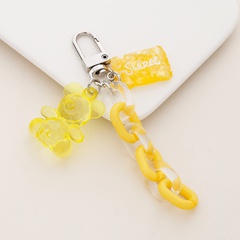 Fashion Acrylic bear keychain pendant cute cartoon keychain wholesale
