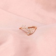 simple geometric opening hollow gold shiny copper microencrusted zircon ringpicture12