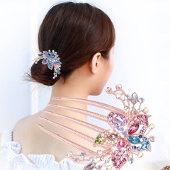 Alloy rhinestone-inlaid comb hair new hair accessories five-tooth comb plate hair clip