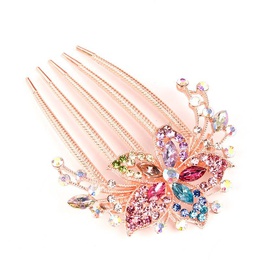 Alloy rhinestoneinlaid comb hair new hair accessories fivetooth comb plate hair clippicture33