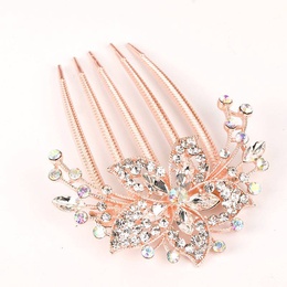 Alloy rhinestoneinlaid comb hair new hair accessories fivetooth comb plate hair clippicture36
