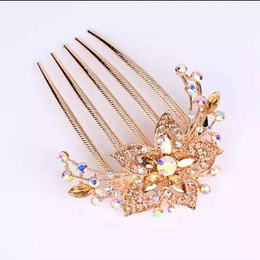 Alloy rhinestoneinlaid comb hair new hair accessories fivetooth comb plate hair clippicture37