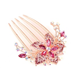 Alloy rhinestoneinlaid comb hair new hair accessories fivetooth comb plate hair clippicture38