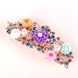 Alloy rhinestoneinlaid comb hair new hair accessories fivetooth comb plate hair clippicture42