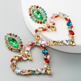 Red Heart Shaped Alloy Rhinestone Exaggerated Earrings Wholesalepicture19