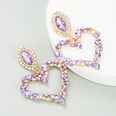 Red Heart Shaped Alloy Rhinestone Exaggerated Earrings Wholesalepicture20