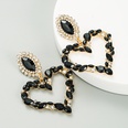 Red Heart Shaped Alloy Rhinestone Exaggerated Earrings Wholesalepicture21