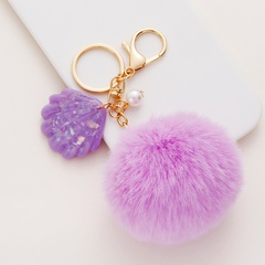 New Korean soft fur imitation rabbit fur ball car shell keychain handbag pendant