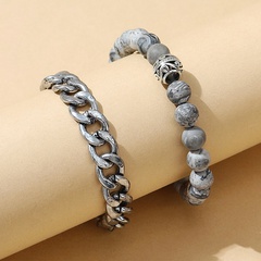 Ensemble de bracelet de mode en pierre naturelle polyvalent créatif version coréenne
