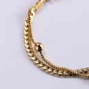 Bijoux pour femmes en gros Bracelet double coeur en acier inoxydable plaqu or 18 caratspicture10