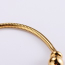 wholesale 18k gold diamond stainless steel ball star beaded snake bone bracelet NHON592179picture11
