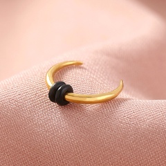 Fashion C-type golden crescent body piercing horn nose ring