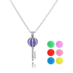 simple openable fragrance fashion perfume dispenser hollow key necklace