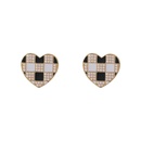 fashion black and white checkerboard pearl retro earrings earrings female wholesalepicture11