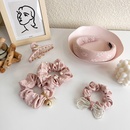 girl cherry blossom pink flower bow hairpin hair rope top clip hair accessoriespicture10