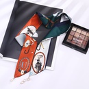 Bufanda de seda Bufanda con estampado de perlas coreanas para mujer Bufanda de seda a la modapicture8