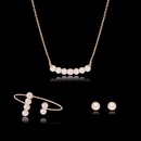 Pearl Jewelry Set Necklace Earring Bracelet Alloy Three Piece Setpicture8