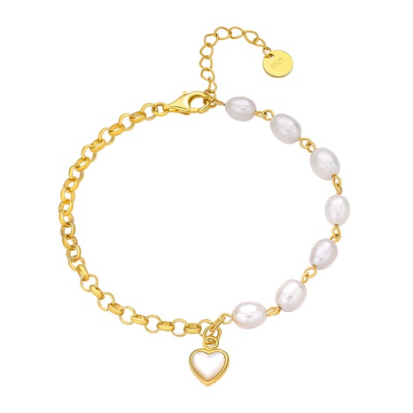 Neu Französisches Armband S925 Silber Hirse Perle Weiß Mutter Muschel Armband Weiblich's discount tags