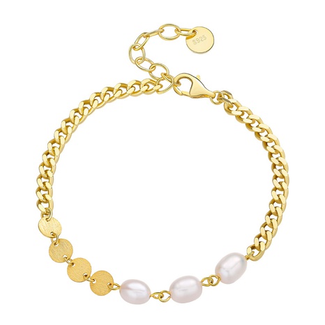 New S925 Silver Bead Bracelet Fashion Disc Splicing Bracelet Silver Jewelry's discount tags