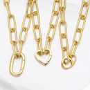 European and American thick chain hiphop men and women heart copper necklace wholesalepicture7