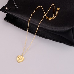 French retro heart rose 18K gold light luxury fashion women's autumn and winter sweater chain