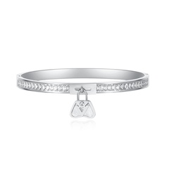 European and American fashion diamond simple stainless steel bracelet