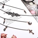 Fashion Glasses Chain 4 Piece Set Cross Lightning Pendant Moon Pendant Black Eye Chainpicture1