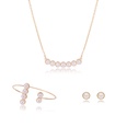 Pearl Jewelry Set Necklace Earring Bracelet Alloy Three Piece Setpicture13