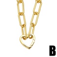 European and American thick chain hiphop men and women heart copper necklace wholesalepicture13