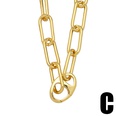 European and American thick chain hiphop men and women heart copper necklace wholesalepicture14