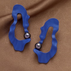 Fashion Klein blue geometric earrings alloy earrings wholesale