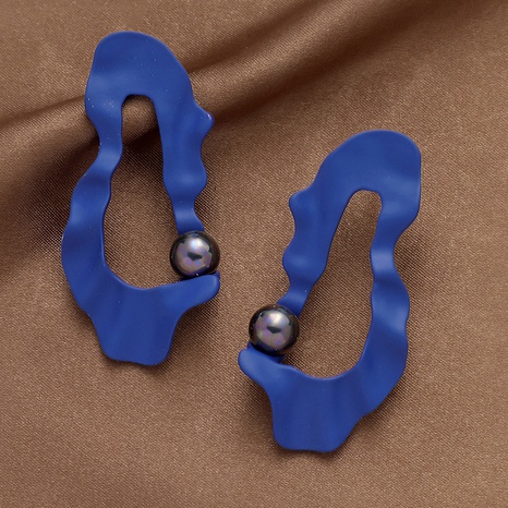 Mode Klein blaue geometrische Ohrringe Legierungsohrringe Großhandel's discount tags