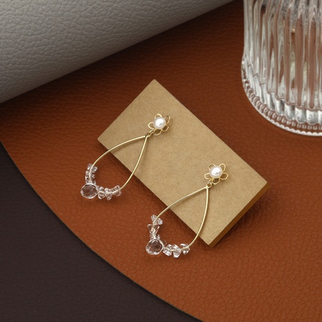 simple classic fashion water drop pearl geometric earrings NHIK594074's discount tags