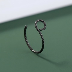 Clou de nez à anneau de nez à torsion simple de type C en acier inoxydable à la mode
