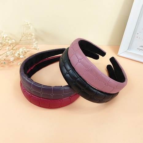 einfaches einfarbiges flaches Stirnband aus Lederschwamm neues Modestirnband's discount tags