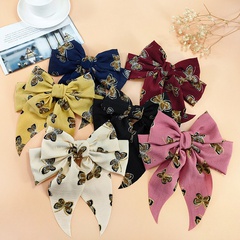 new bow hairpin fabric wide-brimmed hairpin cute back head clip