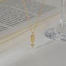 Creative trend arrow sweater luxury golden collarbone chain titanium steel necklacepicture6