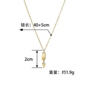 Creative trend arrow sweater luxury golden collarbone chain titanium steel necklacepicture7