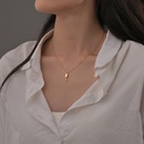 Creative trend arrow sweater luxury golden collarbone chain titanium steel necklacepicture8