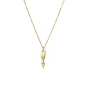 Creative trend arrow sweater luxury golden collarbone chain titanium steel necklacepicture10