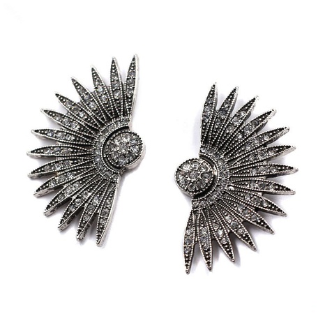 European and American geometric punk fan-shaped female earrings wholesale  NHJJ593384's discount tags