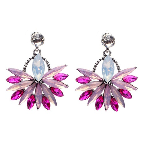 Europäische und amerikanische Modeschmucklegierung Diamantblume bunte Ohrringe's discount tags