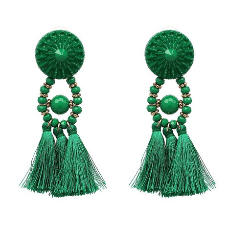 European and American Long Tassel Exaggerated Earrings Wholesale NHJJ593397's discount tags