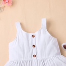 childrens clothing 2022 summer baby suspender skirt casual white girls dresspicture10